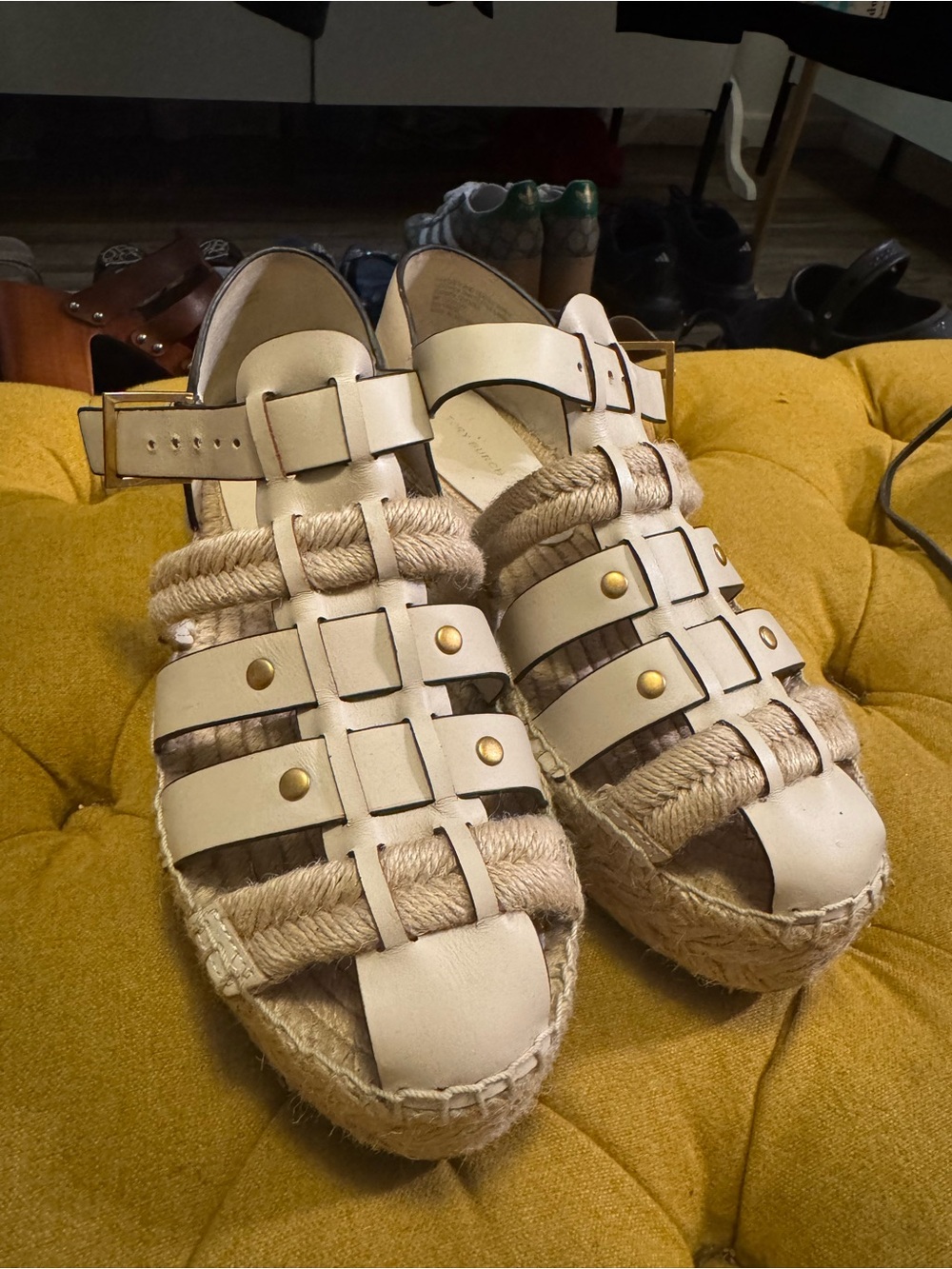 Tory Burch Women’s Cream Rope Espadrille Sandals - Unbranded